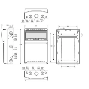 Tablou electric AcquaCOMBI 16M cu loc de prize extra IP65 Famatel - Img 2