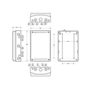 Tablou electric AcquaCOMBI 330x500x135mm IP65 Famatel - Img 3