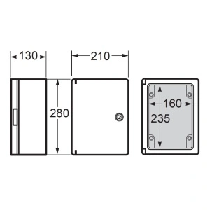 Tablou electric Magna 210x280x130mm IP65 cu usa transparenta Famatel - Img 2