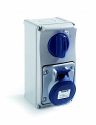 Priza industriala interblocabila monofazata 3P 16A 230V IP44 PT Famatel