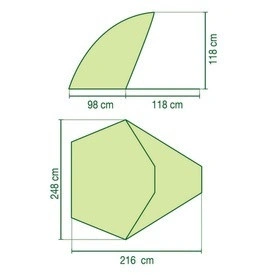 Cort cu protectie solara Sundome Coleman verde/gri - Img 4