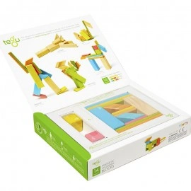 Set 14 piese din lemn magnetic, Tegu Tints - Img 3