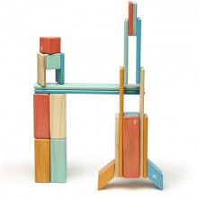 Set 24 piese din lemn magnetic, Tegu Sunset
