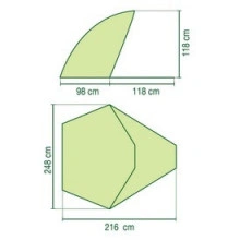 Cort cu protectie solara Sundome Coleman verde/gri - Img 4