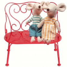 Doi pe-o banca... rosie - Set romantic Maileg