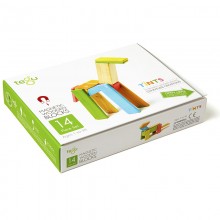 Set 14 piese din lemn magnetic, Tegu Tints