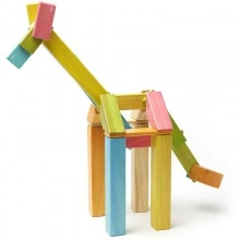 Set 42 piese din lemn magnetic, Tegu Tints