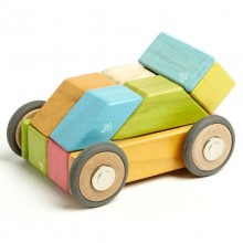 Set 42 piese din lemn magnetic, Tegu Tints