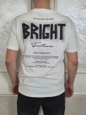 Мъжка тениска в бяло Bright Future