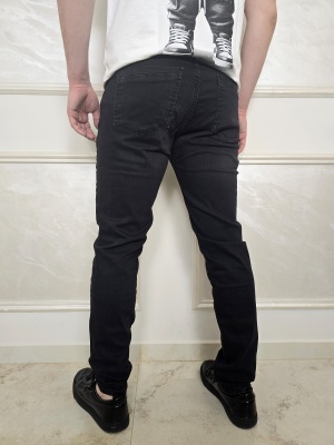 Мъжки slim fit дънки в черно Electra