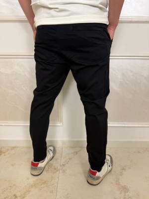 Мъжки спортно-елегантел slim fit панталон в черно