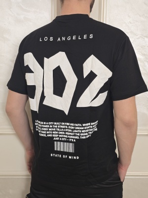 Мъжка тениска в черно Los Angeles 302