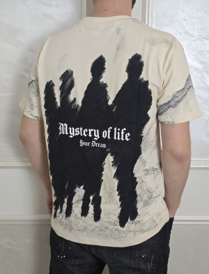 Мъжка тениска в бежово Mystery of life
