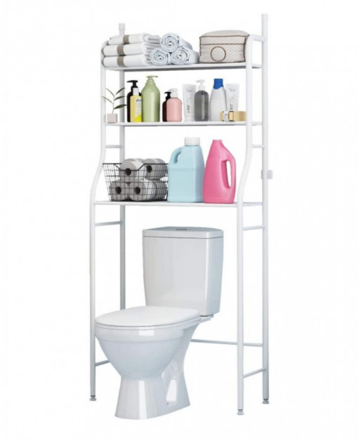 Raft Depozitare/ Organizator Pentru Baie, 3 Polite Rezistent La Greutate HOMTW-101