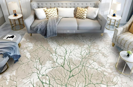 Covor Modern, Elegant,Living, Dormitor,Sufragerie, Bej,Verde ELIF
