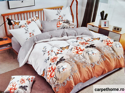 Set Lenjerie Pat Finet,Fin,Calitate,2 Persoane,6 Piese, HOMC-6124