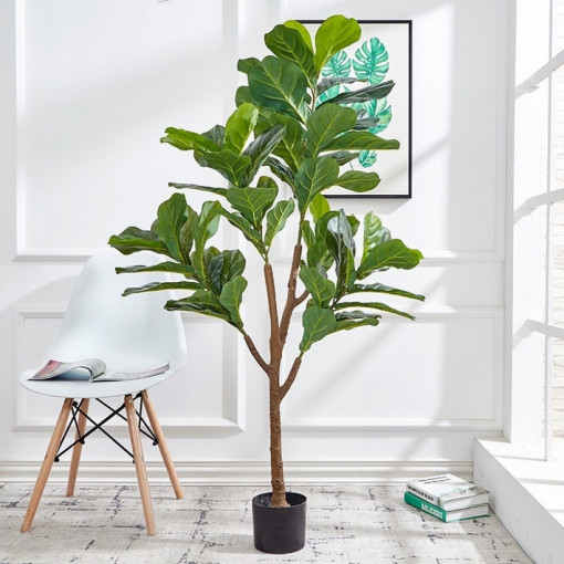 Pom Atificial/Pvc/Decor/Smochin-lira in ghivechi, Ficus lyrata 150 cm, HOMD80011