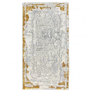 Covor Modern ,Antik,Elegant,LIving,Dormitor,Sufragerie,Gri/Alb/Gold - Img 3