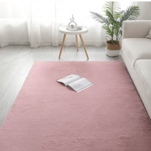 Covor Pufos,Rabbit, SOFTLINE, ROZ ,Living, Dining room, Sufragerie, Dormitor, Hol - Img 1