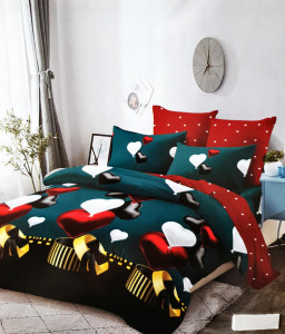 Lenjerie De Pat /FINET /Gros/2 Persoane /6 PIESE/ HOM-5100