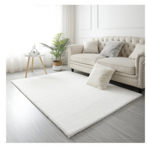Covor Modern Pufos Raschel Softline Alb - Living, Dining room ,Sufragerie, Dormitor, Hol