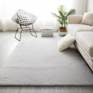 Covor Modern Pufos Raschel Softline Gri Silver - Living,Dining room,Sufragerie, Dormitor, Hol