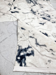 Covor Modern,Living/Dining Room, Elegant, Dormitor/Sufragerie/ Hol ,Model Picaso, Alb/Indigo ,ADA - Img 2
