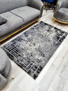 Covor Modern,Zaraza,Elegant,Living,Dormitor,Sufragerie,Gri,Antracit,Geometric - Img 1