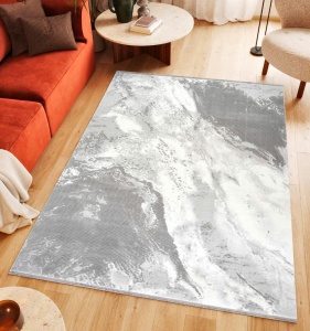 Covor Modern,Anemon din gama, PIERRE CARDIN, Living,Dining room,Sufragerie,Dormitor , Gri/Silver - Img 1