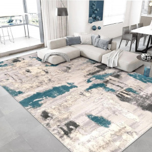 Covor Modern, Mona,Elegant,Living,Dormitor,Sufragerie,Gri,BLEU Deschis - Img 1