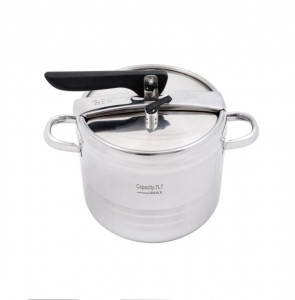 Oala Inox /Sub Presiune/Cu Capac Din Sticla, 7 L, GRUNBERG HOMPC-7