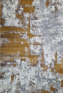 Covor Modern,Elegant,Living,Dormitor,Sufragerie, Gri,Bej, Galben/Mustar.Ros - Img 1