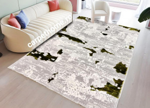 Covor Modern Antik Elegant Gri Verde Pata - Living, Dormitor, Hol