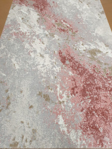 Covor Modern,Eva,Elegant,Living,Dormitor,Sufragerie,Hol, Gri / Roz,/Model Abstract - Img 1