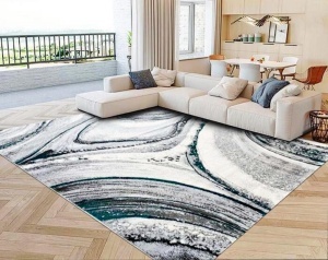 CovorModern,Premium,Living,Dining Room,Elegant, Dormitor,Sufragerie,Hol ,Gri,Turcoaz/Verde Efes