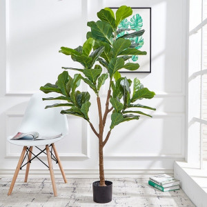 Pom Atificial/Pvc/Decor/Smochin-lira in ghivechi, Ficus lyrata 150 cm, HOMD80011 - Img 1