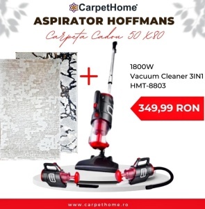 Aspirator vertical, HOFFMANS + carpeta cadou 50×80; 1800W,Vacuum Cleaner 3 IN 1, HM-8803