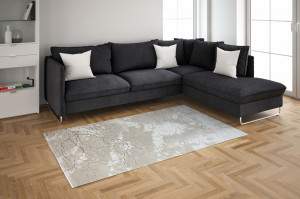 Covor Modern, Elegant, Living,Dormitor,Sufragerie, Bej,Crem, ELIF, Barak