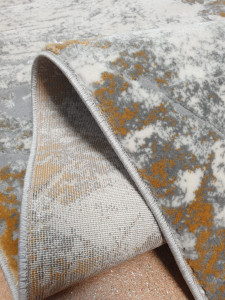 Covor Modern,Zaraza,Elegant,Living,Dormitor,Sufragerie,Gri,Antracit,Galben,Model Abstract - Img 2