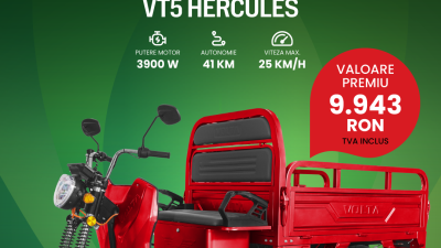 Regulament concurs: Câștigă triciclu electric Voltarom VT5 Hercules