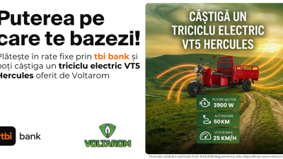 Concurs Voltarom (campanie promoțională): Câștigă un triciclu electric VT5 Hercules