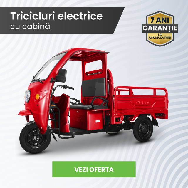 Triciclete electrice cu cabina