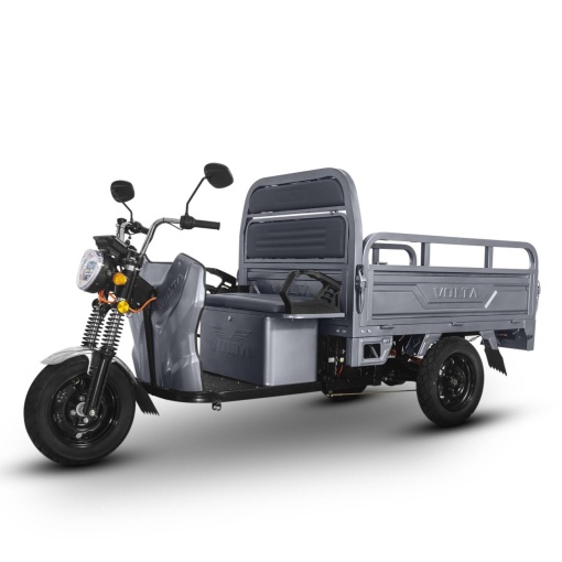 Triciclu electric Voltarom 2500W, 72V, 45Ah, 25 km pe ora, Fara permis, 50km autonomie Rosu/Gri
