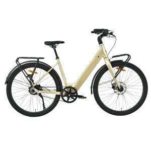 Bicicletă electrică urbană MS Energy Zorya Plus C500, motor Ananda R400 de 250 W, cuplu 45 Nm, viteză maximă 25 km/h, autonomie 55–80 km, baterie 36 V, 10 Ah, Auriu argintiu - Img 2
