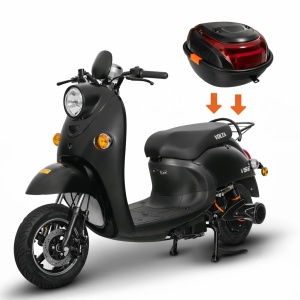PACHET Scuter Electric Voltarom 2000 W, VS2 Negru, Fara Permis + Cutie Portbagaj