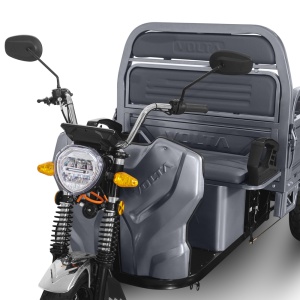 Voltarom Hercules, motor 3900W, 72V, 45 AH, viteza maxima 45 km pe ora, pana la 50km autonomie, Cu Permis, Triciclu Electric Tuk Tuk, Gri - Img 12