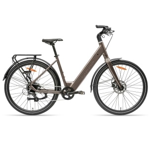 Bicicletă electrică urbană MS Energy Zorya C50, motor Ananda M131 de 250 W, cuplu 42 Nm, viteză maximă 25 km/h, autonomie 55–80 km, baterie 36 V, 10 Ah, 360 Wh, 8 viteze Shimano, Bronz - Img 2