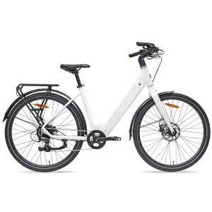 Bicicletă electrică urbană MS Energy Zorya C50, motor Ananda M131 de 250 W, cuplu 42 Nm, viteză maximă 25 km/h, autonomie 55–80 km, baterie 36 V, 10 Ah, 360 Wh, 8 viteze Shimano, Alb - Img 3