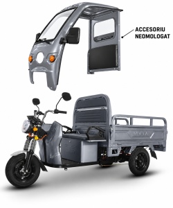 Cabina VT5 GRI Triciclu Electric, Voltarom Hercules, Metal - Img 2