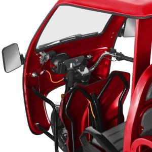Triciclu electric 3900W, Voltarom VT5 Fara permis, 72V, 80Ah, vit maxima 25 Km pe ora, Rosu, Autonomie 70Km, Cu cabina - Img 5